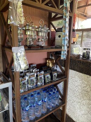 Sell wild luwak coffee beans and other spices  at Eco Cafe 2 in Banjar