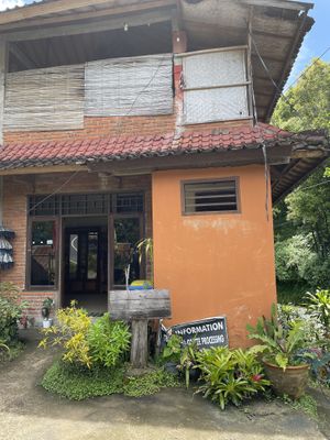 Outside the cafe  at Eco Cafe 2 in Banjar