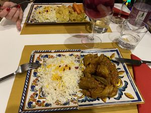 Bamia and Tekelgomon in the back  at Africa Experience in Venice