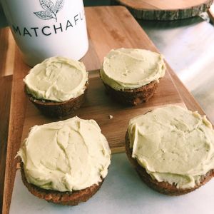 Vanilla Bean Matcha Cupcake
{Gluten & Dairy Free} at Healing 4 The Soul in Hasbrouck Heights