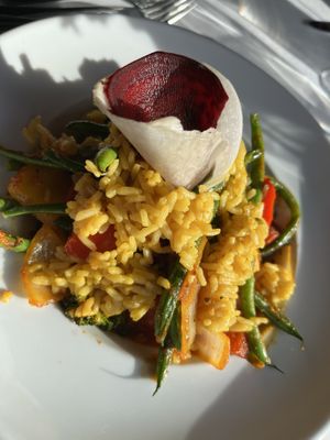 Vegan jambalaya  at Black Bear Bistro in Algonquin