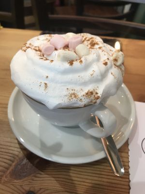 Mega hot choc  at Green Olive in Menai Bridge