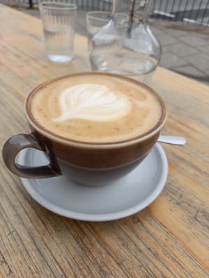 Maple- Sea Salt latte - crazy but tasty at Green Olive in Menai Bridge