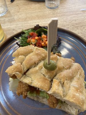 Seitan Focaccia    at Green Olive in Menai Bridge