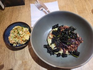 Creamy Coleslaw and Braised Jackfruit Brisket at Green Olive in Menai Bridge