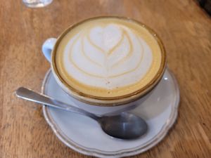 Tumeric Latte at Green Olive in Menai Bridge