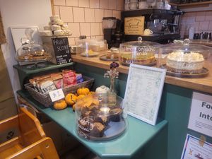 Bakes and Snacks Display at Green Olive in Menai Bridge