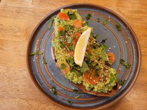 Smashed Peas on Toast #Veganuary at Green Olive in Menai Bridge