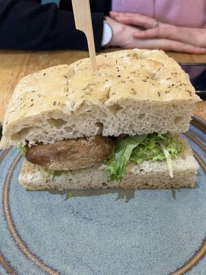 Tofu and pea smash  at Green Olive in Menai Bridge