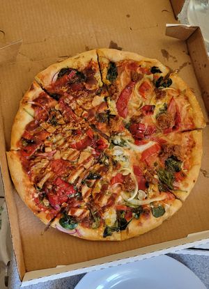 Ghettobird and Aunt Connie at Gianni's Pizza in Oceanside