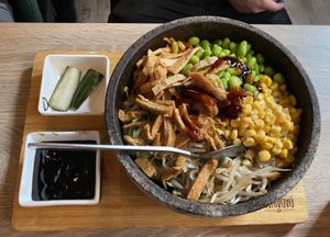 Veggie bowl without egg  at Dadawan in Maastricht