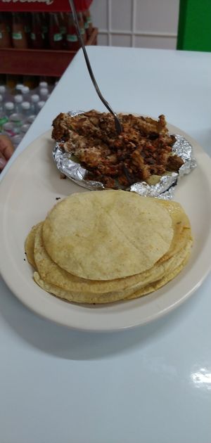 Baked potato at El Veganito Mixe in San Luis Potosi