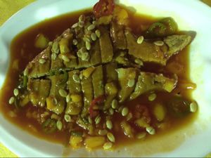 Vegetarian fish in sweet and sour sauce, ¥38 at Fo You Yuan Vegetarian 佛有缘素食馆 in Guangzhou