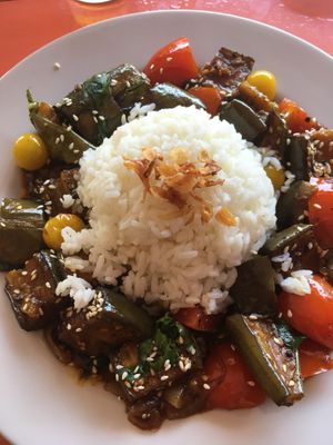 Nasi tering lada hitam at Baliku in Ubud