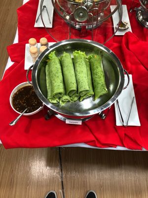 It’s like a pancake with vegetables  at Veggie House in Puerto Princesa