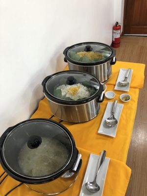 Rice and soup at Veggie House in Puerto Princesa