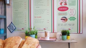 Two vegan options on menu at Tiramisu in Maastricht