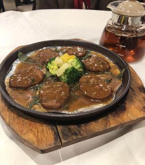 Vegetarian beef with pepper sauce  at Zhong Yong Vegetarian in Guangzhou