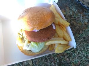 When I opened it from the bag before leaving by bike at Tommy's Diner in Labege