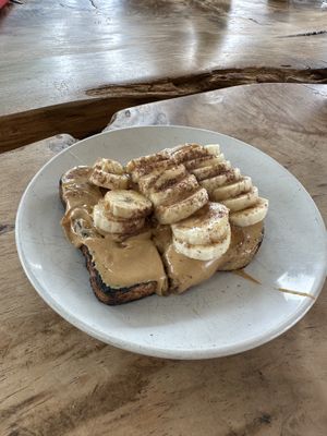 Banana peanut butter toast  at Captain + Stoker in Monterey