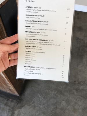 Menu. Awesome  at Captain + Stoker in Monterey