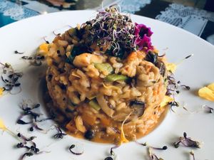 Mushroom risotto  at Joapira in El Hierro