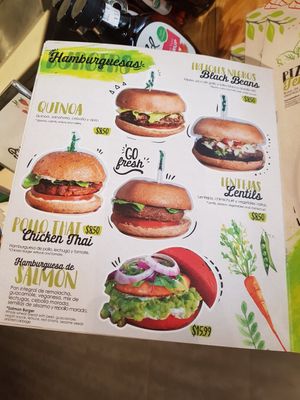 Lentil burger at We Fresh in Panama City