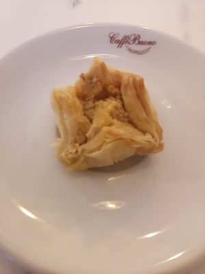 Almond baklava - they assured me all of them are vegan at El Rincón Libanés in Gran Canaria