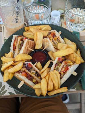 Vegan club sandwich at Frog - Βάτραχος in Veria