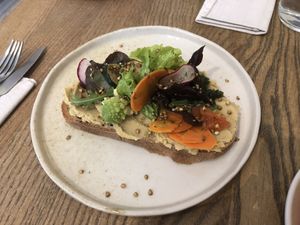 Vegan toast  at Manna Porto in Porto