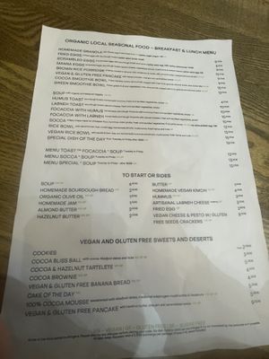 Menu  at Manna Porto in Porto