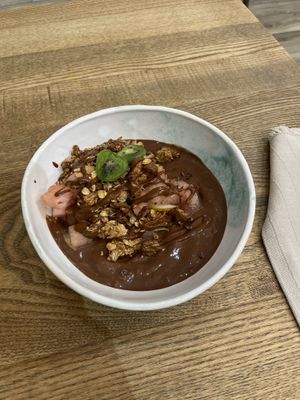 Cacao smoothie bowl  at Manna Porto in Porto