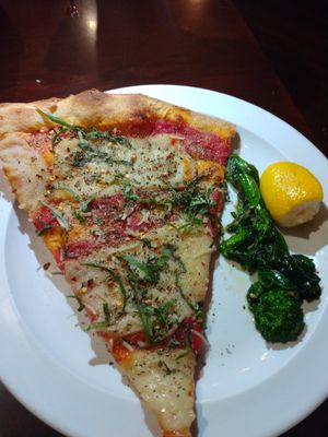 Seasoned and paired well (broccoli rabe) at The Brick in Hoboken