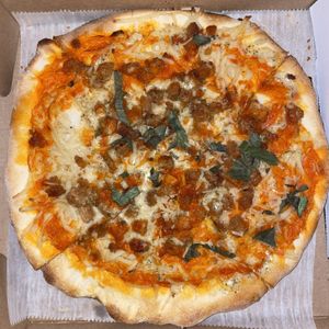 personal buffalo chicken pizza  at The Brick in Hoboken