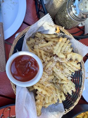 Vegan waffle fries  at The Brick in Hoboken