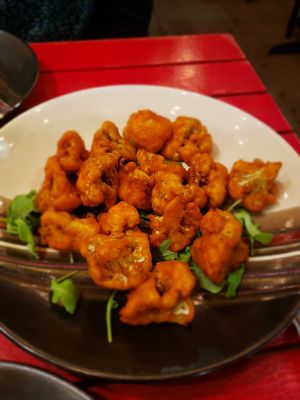Buffalo cauliflower (without blue cheese dressing) at The Brick in Hoboken