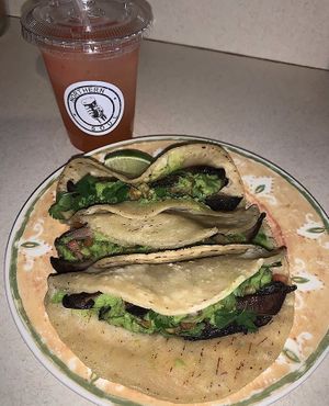 Portobello Tacos w/ a frozen margarita  at Northern Soul in Hoboken