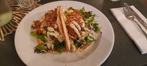 Jackfruit roti at Careys Bay Historic Hotel in Dunedin