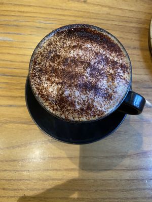 Really great frothy cappuccino   at The Waffle House in Norwich