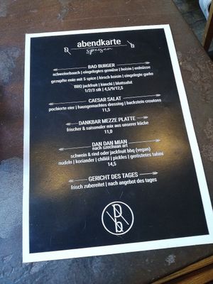 Abendkarte at Dankbar Kaffee in Leipzig