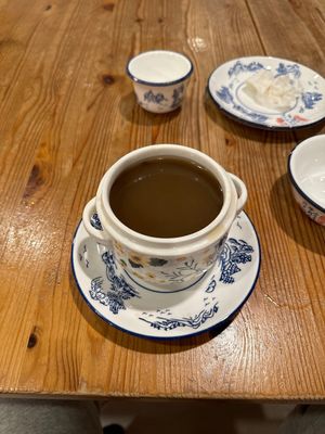 Mushroom starter soup  at Pin Cha Ju in Shenzhen