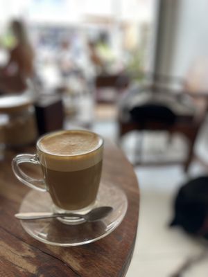 Large flat white soy milk    at Cookies Cafe in Koh Phangan