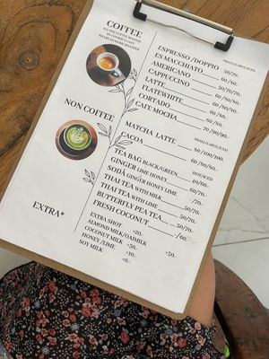 Soy milk without extra charge plus other options   at Cookies Cafe in Koh Phangan