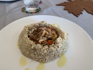 Quinoa risotto with shiitake mushroom and veggies!! at VeGaia - La Abuela Vegana in Alpedrete