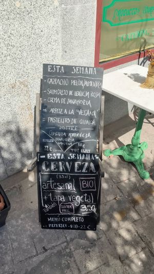 Menu at VeGaia - La Abuela Vegana in Alpedrete