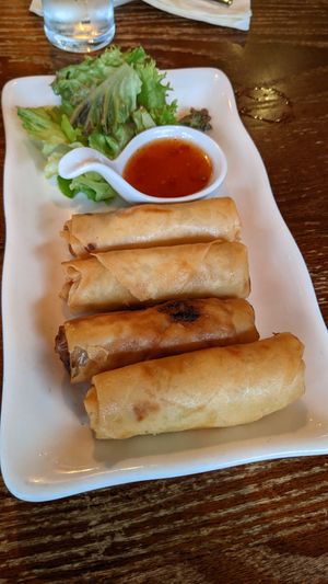 Vegetable spring rolls (vegan) at Lime Leaf in Basingstoke