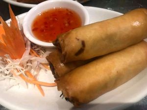 Veggie spring rolls at Lime Leaf in Basingstoke