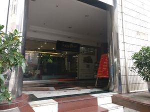 Up the ramp and through these doors at Tian Chu Vegetarian in Shenzhen