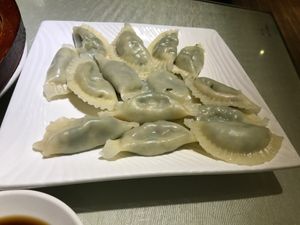 veggie ravioli at Tian Chu Vegetarian in Shenzhen