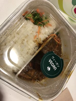 Vegan tofu curry bento at Wasabi in South East London